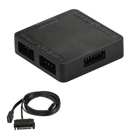 XMSJSIY 5V 3 Pin ARGB to 12V 4 Pin RGB Converter, 5V ADD-RGB to 12V RGB ...