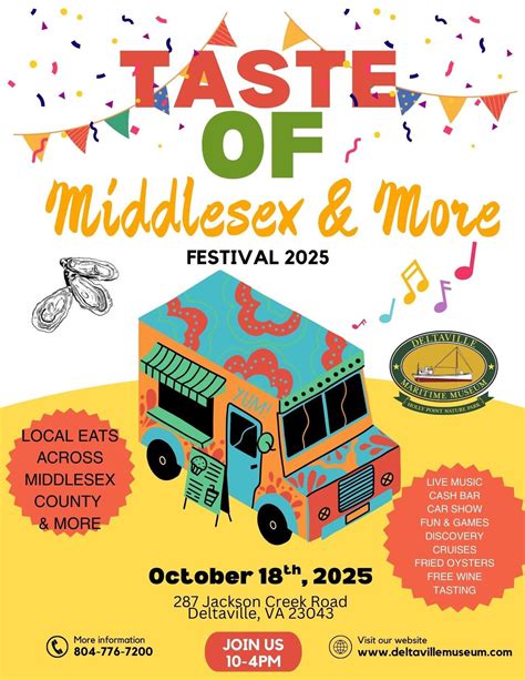 Taste of Middlesex and More Festival! , 287 Jackson Creek Road ...