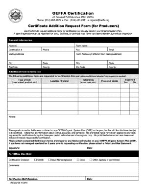 Fillable Online Additional CropLivestock Affidavit. IC-F-001 ...
