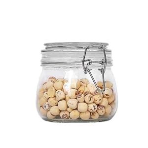 Buy DORMICO Glass Storage Jars with Clip Lid, Round Clip Top Glass Jar ...