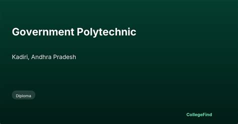 government polytechnic | Courses, Fees, Admission 2026 | CollegeFind