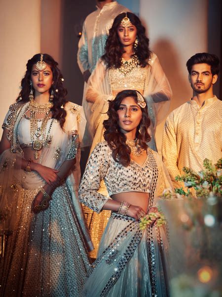 Silver And Ivory Embellished Lehenga – abhinavmishra