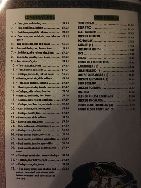 Menu at Rio Grande restaurant, Nitro, 503 1st Ave S