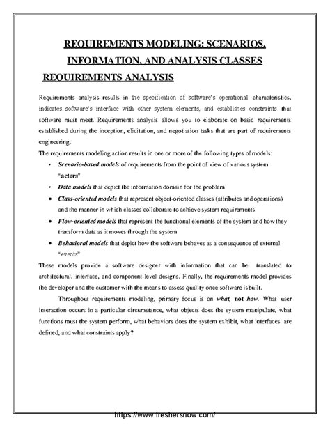 SE-UNIT-3 - Requirements Modeling: Scenarios, Analysis, and Classes ...