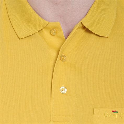 Yellow Matt Finish Pocket Polo T-Shirt – Deer Club