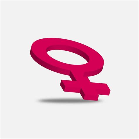 Frauen Symbol 3d rosa Farbe | Premium Vektor