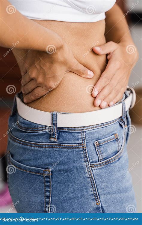 Kidney Infection Pyelonephritis Urinary Tract Infection. African American Woman Feel Backache ...