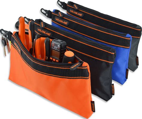 Small Tool Pouch, 6 Pack Multi-Purpose Electrician's Zipper Tool Bag ...