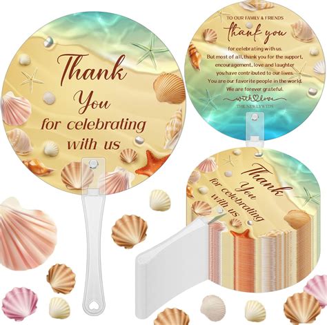 Amazon.com: Burbell 50 Pcs Wedding Hand Plastic Fans Handheld Wedding ...