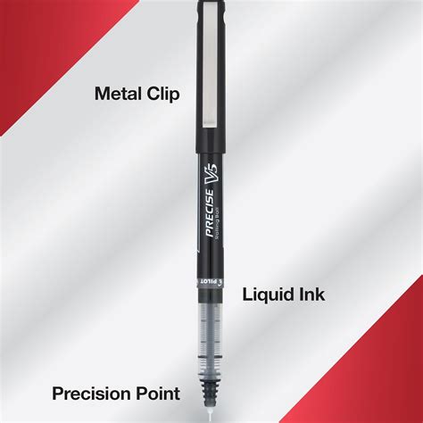 Pilot, Precise V5, Capped Liquid Ink Rolling Ball Pens, Extra Fine ...