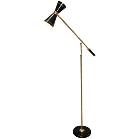 Italian Double Cone Floor Lamp at 1stDibs