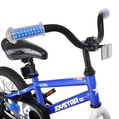 Joystar Pluto 16 Inch Ages 4 to 7 Kids Boys Bike with Training Wheels, Blue