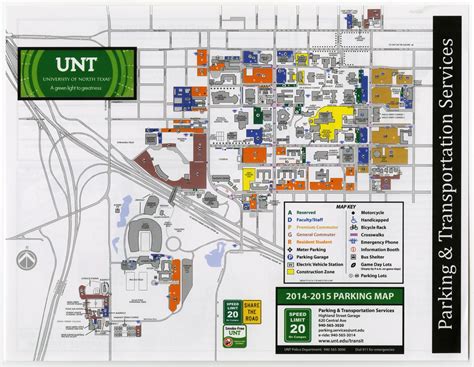 [University of North Texas: Campus Map, Parking Map, 2014-2015] - UNT ...