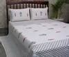 Buy Grey Cotton Block Print Bagh Hand Quilted Bedspread Of 3 by CocoBee ...