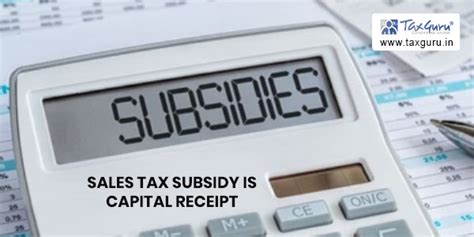 Sales tax subsidy is capital receipt and not part of book profit u/s 115JB
