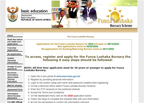 Funza Lushaka Bursary Application 2024 Online Application