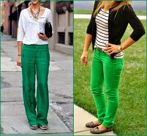 What Goes With Bright Green Pants Womens at Brayden Woodd blog