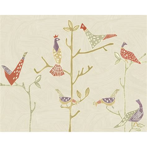 Birds on Branch Abstract Customised Wallpaper for Rooms – Life n Colors