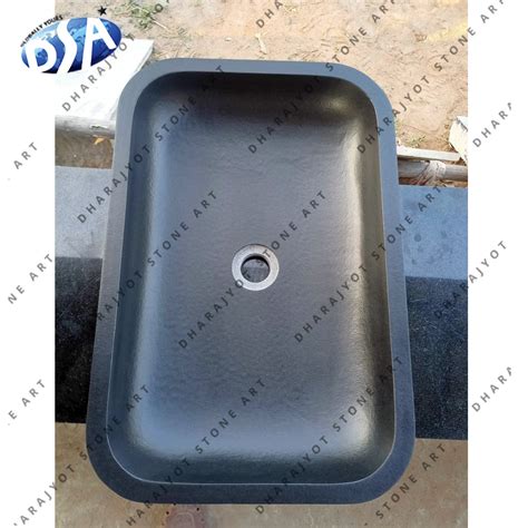 Rectangular Shape Black Marble Wash Basin – Dharajyot Stone Art