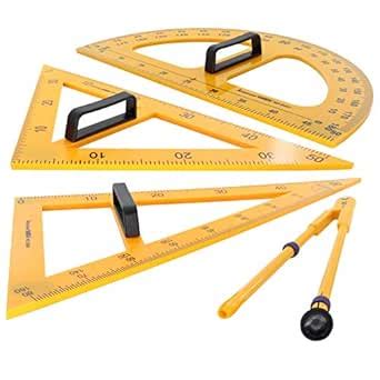 Heyiarbeit Magnetic Classroom Whiteboard Geometry 4 Piece Set Includes ...