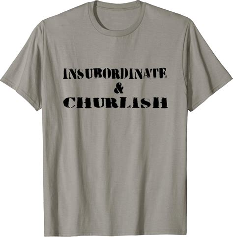 Amazon.com: Insubordinate and Churlish T-Shirt | Substitute Teacher ...