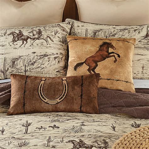 Ranch Hand Toile Western Quilt Bedding Collection | Lone Star Western Decor