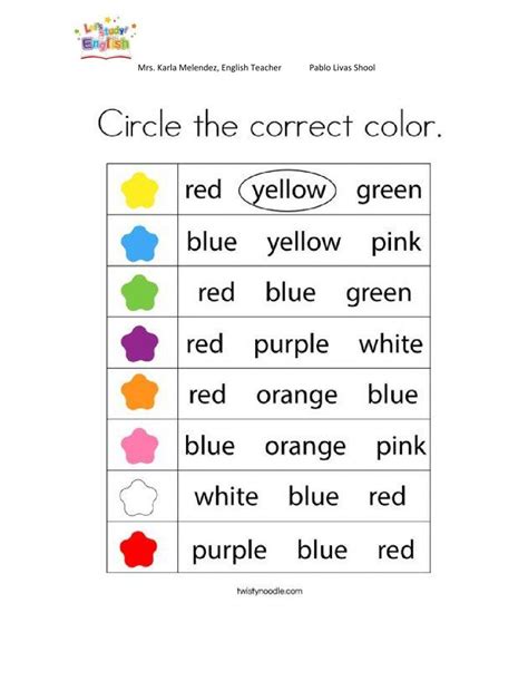 Image result for Learning Multiple Colors Worksheets