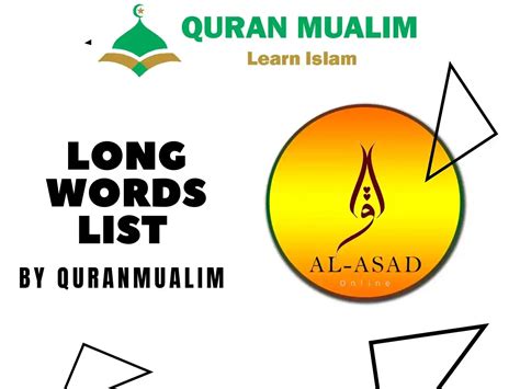 Long Words List – English Vocabulary - Quran Mualim 2026