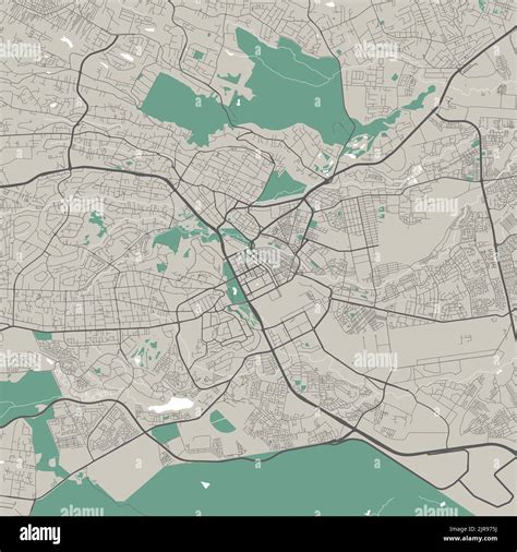 Vector map of Nairobi, Kenya. Urban city in Kenya, America. road map ...
