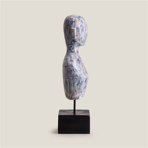 Buy Adam Grey & Gold Resin Sculpture Online – Address Home
