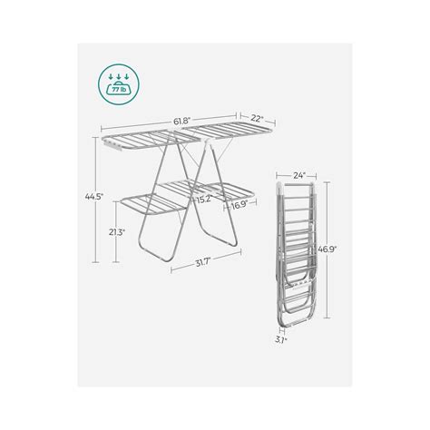 SONGMICS Clothes Drying Rack, Foldable 2-Level | Ubuy India