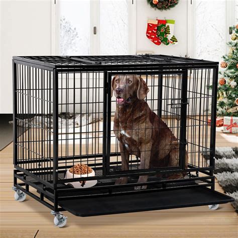 Buy Dkelincs 48 inch Heavy Duty Dog Crate Large XXL Dog Cage and Kennel ...