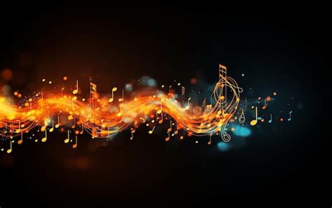 Harmonic abstract music notes background | Premium AI-generated image