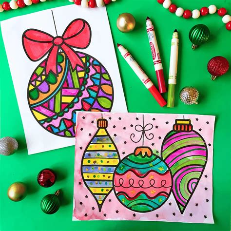 Xmas Ornament Coloring Pages