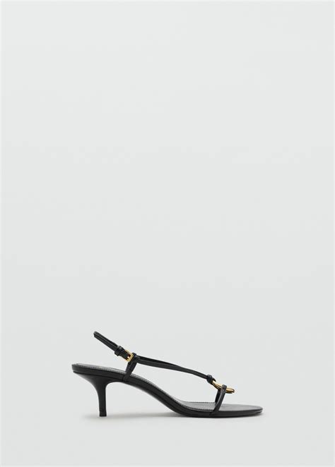 Heeled sandal with hoop detail - Women | MANGO Philippines