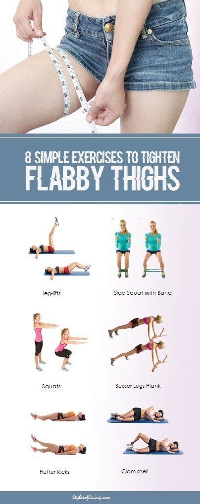 8 Simple Exercises to Tighten Flabby Thighs | Easy workouts, Thighs ...