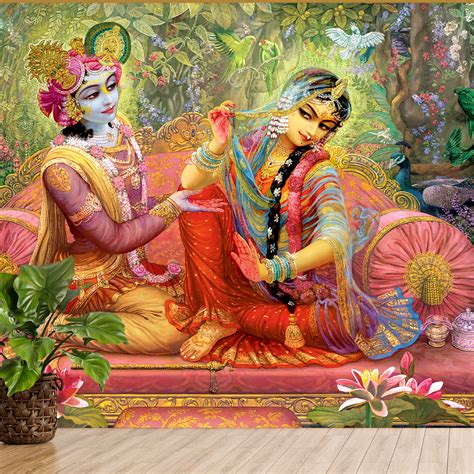 Beautiful Radha Krishna Wallpaper Hd Self Adhesive Wallpapers Just peel ...