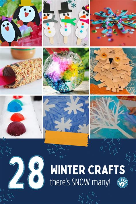 "SNOW" Many SIMPLE Winter Crafts for Kids to Make