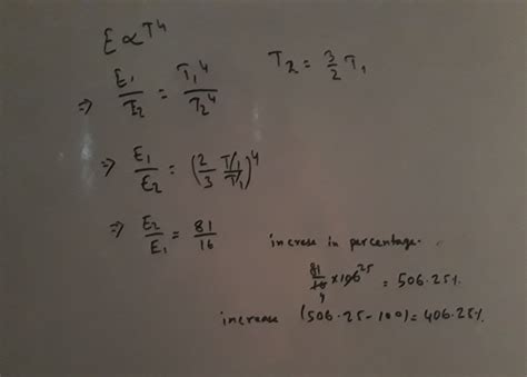 If the hot body temperature increase by 50% then the value of emitted ...