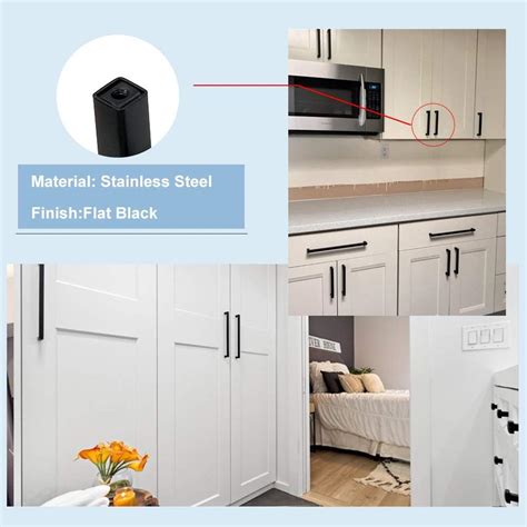 Buy Black Pulls Goldenwarm Matte Black Cabinet Pulls, 45 Pack 10 Inch ...