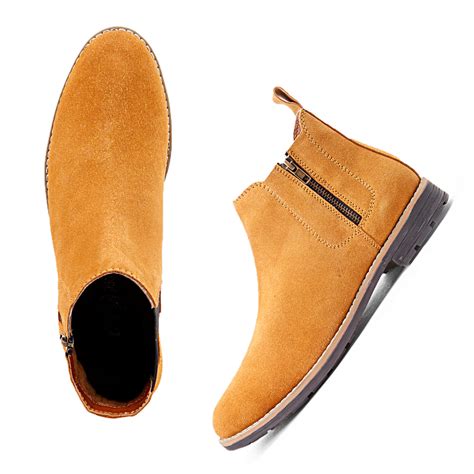 Leather Boots | Bacca Bucci Brewster | Chelsea Slip on Boots in Suede ...