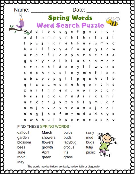 Image result for Spring Time Puzzles Printable