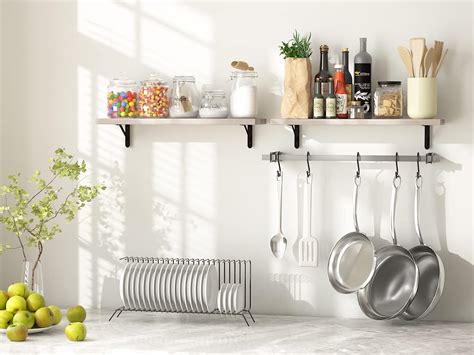 Buy SUPERJARE 23.6 x 7.9in Floating Shelves, Set of 2, Wall Mounted ...