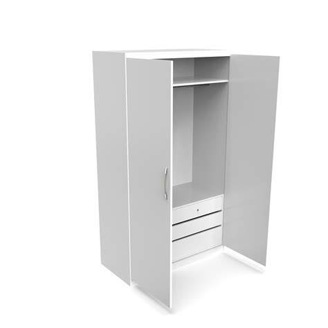 Harmony 2 Door Wardrobe - Frosty white | Neehv Home Furniture
