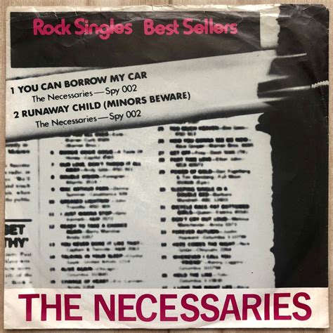 The Necessaries - You Can Borrow My Car [1979 USA] | PoP’n’RoLL Records