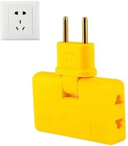 KHANSAHEB 3 in 1 Rotatable Socket Converter | Power Plug Adapter with ...
