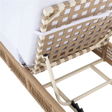 Dreamline Outdoor Furniture Poolside Lounger With Cushion (Tan ...