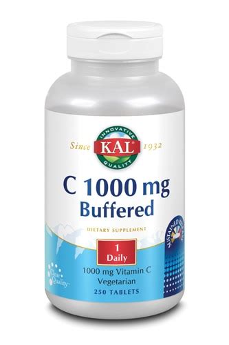 Kal C 1000 Buffered Sustained Released -- 1000 mg - 250 Tablets - Vitacost