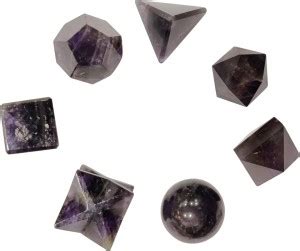 Shubhanjali Sacred Geometry Set,Amethyst Seven Chakra Stone Sacred ...