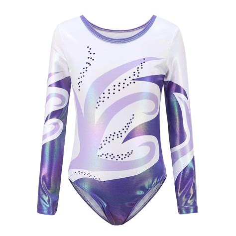 Maritowngymnastics Leotards For Girls Long Sleeve Sparkle Ballet ...